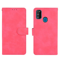 Handytasche Stand Schutzhülle Flip Leder Hülle L01Z für Samsung Galaxy M21 Pink