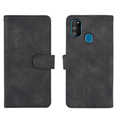 Handytasche Stand Schutzhülle Flip Leder Hülle L01Z für Samsung Galaxy M30s Schwarz