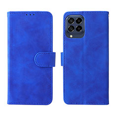 Handytasche Stand Schutzhülle Flip Leder Hülle L01Z für Samsung Galaxy M53 5G Blau