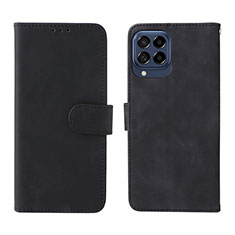 Handytasche Stand Schutzhülle Flip Leder Hülle L01Z für Samsung Galaxy M53 5G Schwarz