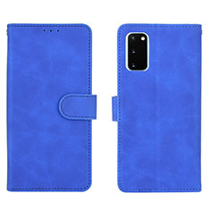 Handytasche Stand Schutzhülle Flip Leder Hülle L01Z für Samsung Galaxy S20 FE (2022) 5G Blau