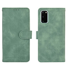 Handytasche Stand Schutzhülle Flip Leder Hülle L01Z für Samsung Galaxy S20 FE (2022) 5G Grün