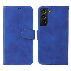 Handytasche Stand Schutzhülle Flip Leder Hülle L01Z für Samsung Galaxy S22 5G Blau