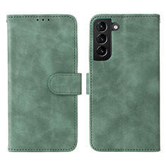 Handytasche Stand Schutzhülle Flip Leder Hülle L01Z für Samsung Galaxy S22 5G Grün