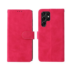 Handytasche Stand Schutzhülle Flip Leder Hülle L01Z für Samsung Galaxy S25 Ultra 5G Pink