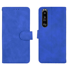 Handytasche Stand Schutzhülle Flip Leder Hülle L01Z für Sony Xperia 1 III Blau