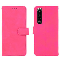 Handytasche Stand Schutzhülle Flip Leder Hülle L01Z für Sony Xperia 1 III Pink