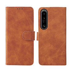 Handytasche Stand Schutzhülle Flip Leder Hülle L01Z für Sony Xperia 1 IV Braun