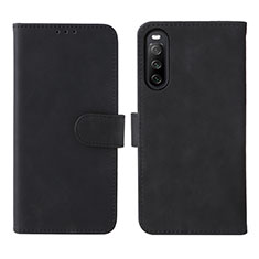 Handytasche Stand Schutzhülle Flip Leder Hülle L01Z für Sony Xperia 10 IV Schwarz