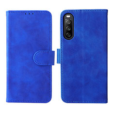 Handytasche Stand Schutzhülle Flip Leder Hülle L01Z für Sony Xperia 10 V Blau