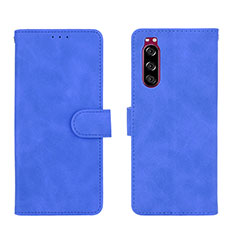 Handytasche Stand Schutzhülle Flip Leder Hülle L01Z für Sony Xperia 5 Blau