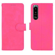 Handytasche Stand Schutzhülle Flip Leder Hülle L01Z für Sony Xperia 5 III Pink