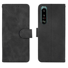 Handytasche Stand Schutzhülle Flip Leder Hülle L01Z für Sony Xperia 5 III Schwarz