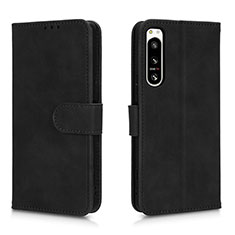 Handytasche Stand Schutzhülle Flip Leder Hülle L01Z für Sony Xperia 5 IV Schwarz