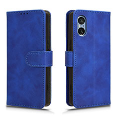 Handytasche Stand Schutzhülle Flip Leder Hülle L01Z für Sony Xperia 5 V Blau