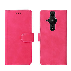 Handytasche Stand Schutzhülle Flip Leder Hülle L01Z für Sony Xperia PRO-I Pink