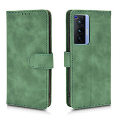 Handytasche Stand Schutzhülle Flip Leder Hülle L01Z für Vivo X70 5G Grün