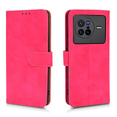 Handytasche Stand Schutzhülle Flip Leder Hülle L01Z für Vivo X80 5G Pink