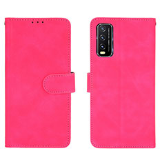 Handytasche Stand Schutzhülle Flip Leder Hülle L01Z für Vivo Y11s Pink