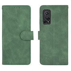 Handytasche Stand Schutzhülle Flip Leder Hülle L01Z für Xiaomi Mi 10T 5G Grün
