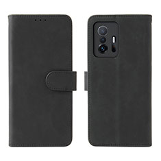 Handytasche Stand Schutzhülle Flip Leder Hülle L01Z für Xiaomi Mi 11T Pro 5G Schwarz