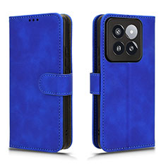 Handytasche Stand Schutzhülle Flip Leder Hülle L01Z für Xiaomi Mi 14 5G Blau