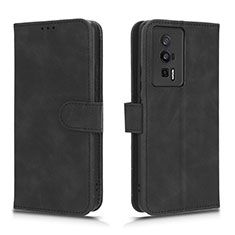 Handytasche Stand Schutzhülle Flip Leder Hülle L01Z für Xiaomi Poco F5 Pro 5G Schwarz