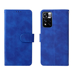 Handytasche Stand Schutzhülle Flip Leder Hülle L01Z für Xiaomi Poco X4 NFC Blau