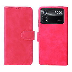 Handytasche Stand Schutzhülle Flip Leder Hülle L01Z für Xiaomi Poco X4 Pro 5G Pink
