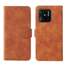 Handytasche Stand Schutzhülle Flip Leder Hülle L01Z für Xiaomi Redmi 10 India Braun
