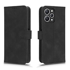 Handytasche Stand Schutzhülle Flip Leder Hülle L01Z für Xiaomi Redmi 12 4G Schwarz