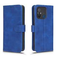 Handytasche Stand Schutzhülle Flip Leder Hülle L01Z für Xiaomi Redmi 12C 4G Blau