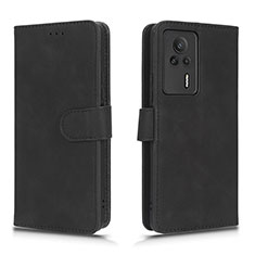 Handytasche Stand Schutzhülle Flip Leder Hülle L01Z für Xiaomi Redmi K60E 5G Schwarz