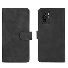 Handytasche Stand Schutzhülle Flip Leder Hülle L01Z für Xiaomi Redmi Note 10 4G Schwarz