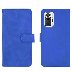 Handytasche Stand Schutzhülle Flip Leder Hülle L01Z für Xiaomi Redmi Note 10 Pro 4G Blau