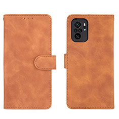 Handytasche Stand Schutzhülle Flip Leder Hülle L01Z für Xiaomi Redmi Note 10S 4G Braun