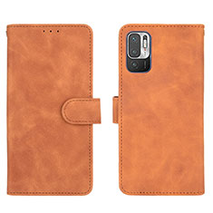 Handytasche Stand Schutzhülle Flip Leder Hülle L01Z für Xiaomi Redmi Note 10T 5G Braun