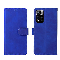 Handytasche Stand Schutzhülle Flip Leder Hülle L01Z für Xiaomi Redmi Note 11 5G Blau