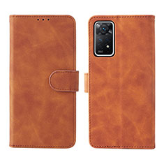 Handytasche Stand Schutzhülle Flip Leder Hülle L01Z für Xiaomi Redmi Note 11 Pro 4G Braun