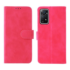 Handytasche Stand Schutzhülle Flip Leder Hülle L01Z für Xiaomi Redmi Note 11 Pro 4G Pink