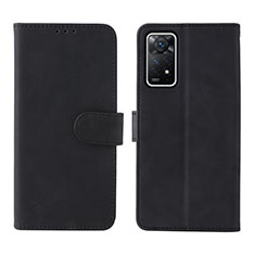 Handytasche Stand Schutzhülle Flip Leder Hülle L01Z für Xiaomi Redmi Note 11 Pro 4G Schwarz