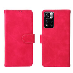 Handytasche Stand Schutzhülle Flip Leder Hülle L01Z für Xiaomi Redmi Note 11 Pro+ Plus 5G Pink