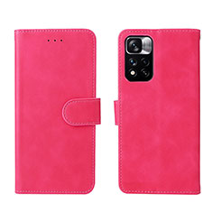 Handytasche Stand Schutzhülle Flip Leder Hülle L01Z für Xiaomi Redmi Note 11S 5G Pink