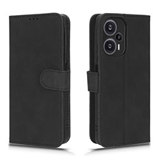 Handytasche Stand Schutzhülle Flip Leder Hülle L01Z für Xiaomi Redmi Note 12 Turbo 5G Schwarz