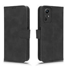 Handytasche Stand Schutzhülle Flip Leder Hülle L01Z für Xiaomi Redmi Note 12S Schwarz