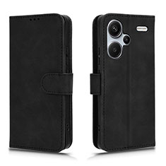 Handytasche Stand Schutzhülle Flip Leder Hülle L01Z für Xiaomi Redmi Note 13 Pro+ Plus 5G Schwarz