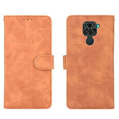 Handytasche Stand Schutzhülle Flip Leder Hülle L01Z für Xiaomi Redmi Note 9 Braun