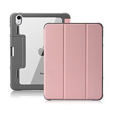 Handytasche Stand Schutzhülle Flip Leder Hülle L02 für Apple iPad Air 5 10.9 (2022) Rosa