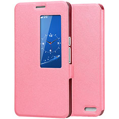 Handytasche Stand Schutzhülle Flip Leder Hülle L02 für Huawei MediaPad X2 Rosa