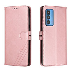 Handytasche Stand Schutzhülle Flip Leder Hülle L02 für Motorola Moto Edge S Pro 5G Rosegold